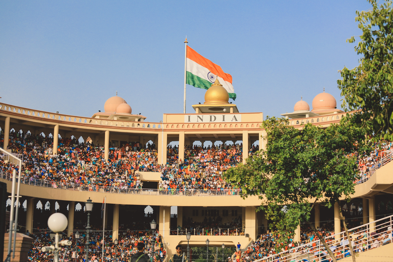 View to the Main Gates of  Attari-Wagah border